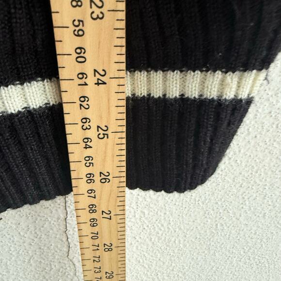 Vtg 80s Cardigan Jacket Fair Isle Knit Bomber Wool Blend Shawl Collar Women's S - Picture 8 of 8